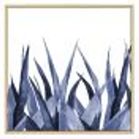 Toile imprimée « Navy Blue Agave Leaves »