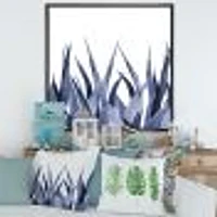 Toile imprimée « Navy Blue Agave Leaves »