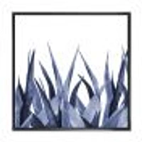 Toile imprimée « Navy Blue Agave Leaves »