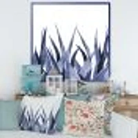 Toile imprimée « Navy Blue Agave Leaves »