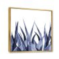 Toile imprimée « Navy Blue Agave Leaves »