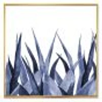 Toile imprimée « Navy Blue Agave Leaves »