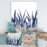 Toile imprimée « Navy Blue Agave Leaves »