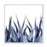 Toile imprimée « Navy Blue Agave Leaves »