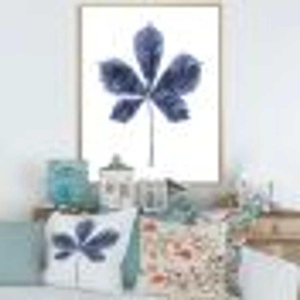 Toile « Navy Blue Chestnut Leaf »