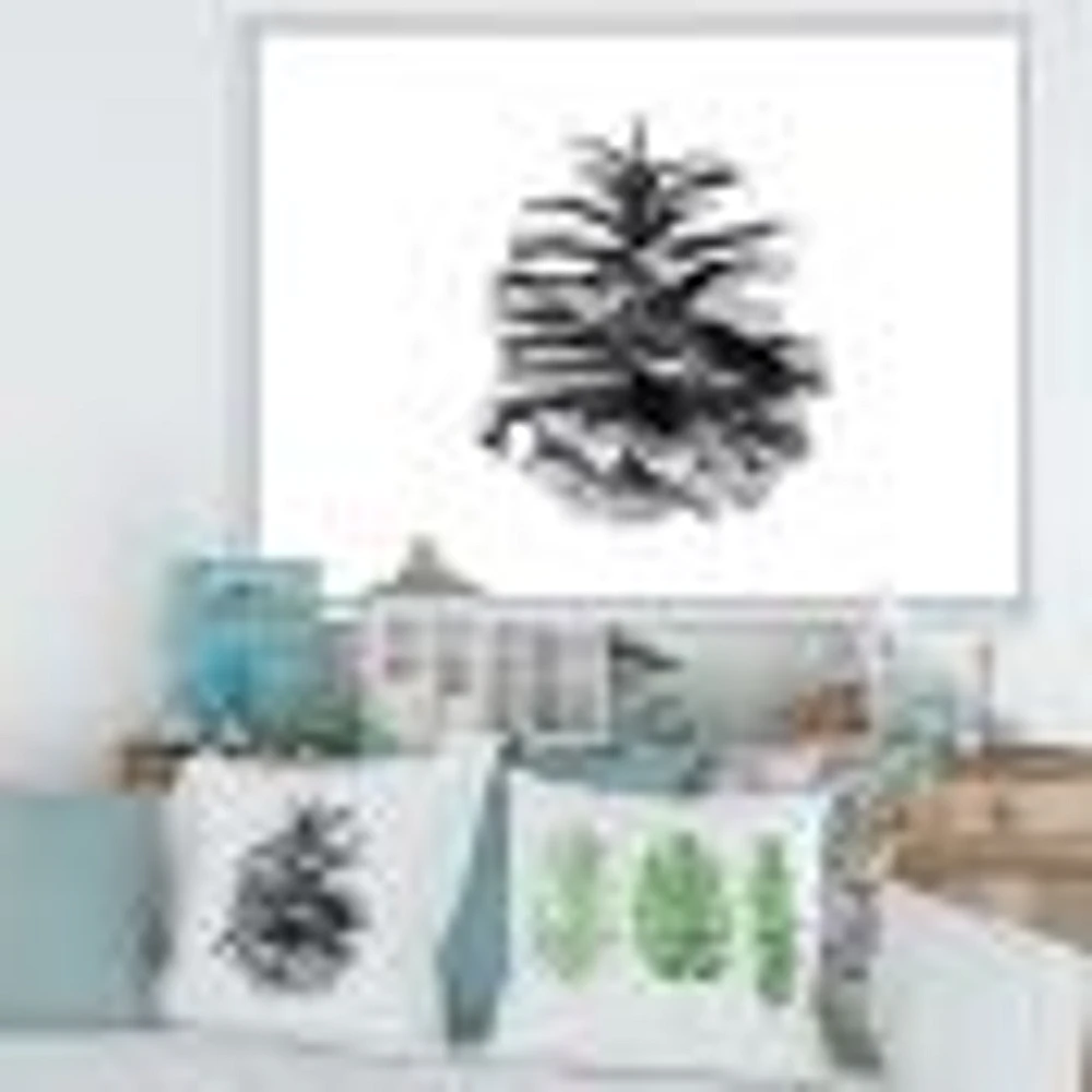 Toile « Conifer Cone Monochrome