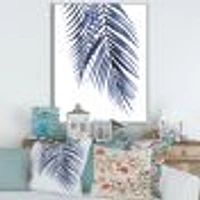 Toile « Blue Palm Leaves Abstract Tropical Branches »