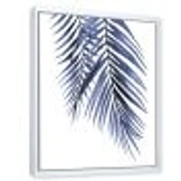 Toile « Blue Palm Leaves Abstract Tropical Branches »