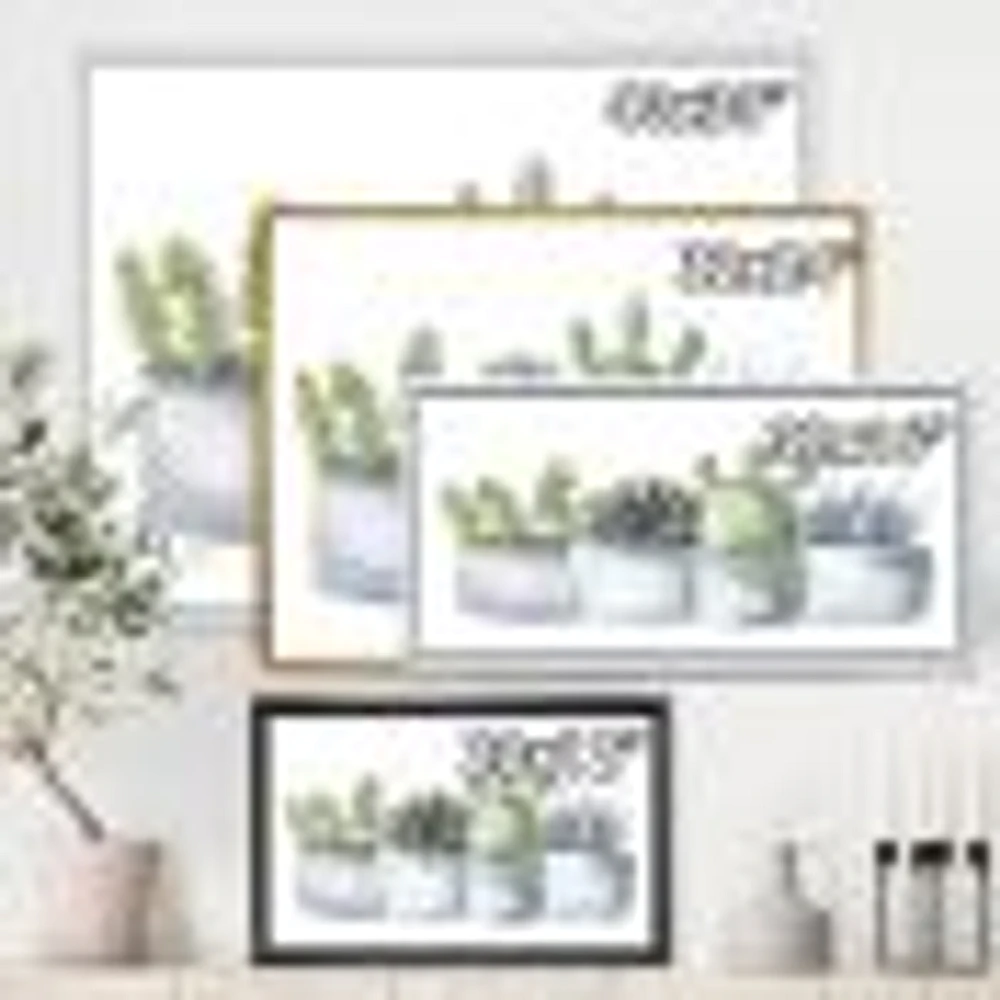 Toile « Cactus and Succulent House Plants I