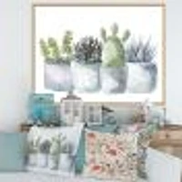 Toile « Cactus and Succulent House Plants I