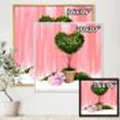 Heart Shaped Valentine House Plant  Wall Art