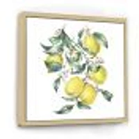 Branch of Yellow Lemons and Leaves I  Wall Art