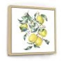 Toile « Branch of Yellow Lemons and Leaves I