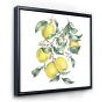 Toile « Branch of Yellow Lemons and Leaves I