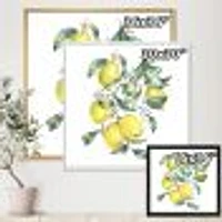 Toile « Branch of Yellow Lemons and Leaves I