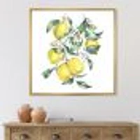 Toile « Branch of Yellow Lemons and Leaves I