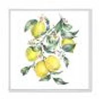 Branch of Yellow Lemons and Leaves I  Wall Art