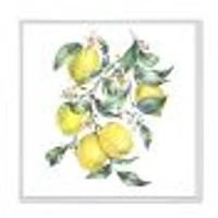 Toile « Branch of Yellow Lemons and Leaves I