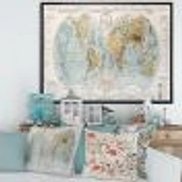 Ancient Map of The World II Wall Art