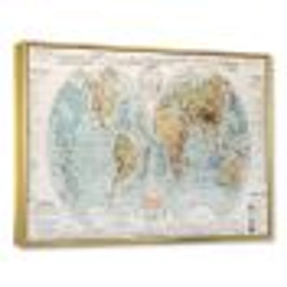 Ancient Map of The World II Wall Art