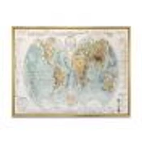 Ancient Map of The World II Wall Art