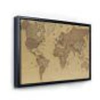 Ancient Map of The World III Canvas Wall Art