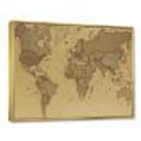 Ancient Map of The World III Canvas Wall Art