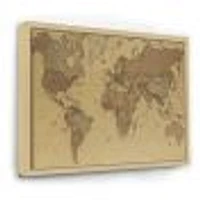 Ancient Map of The World III Canvas Wall Art