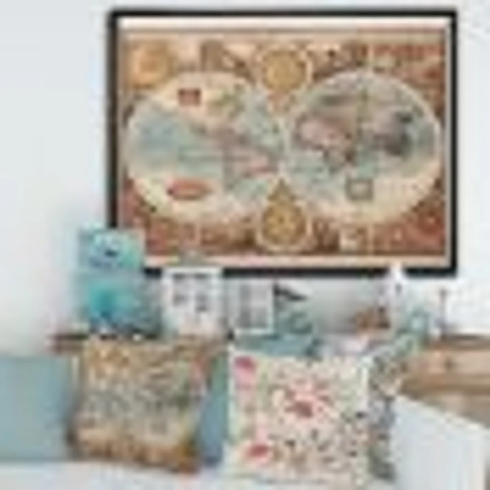 Ancient Map of The World VIII Wall Art