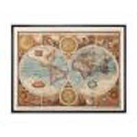 Ancient Map of The World VIII Wall Art