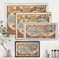 Ancient Map of The World VIII Wall Art