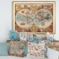 Ancient Map of The World VIII Wall Art