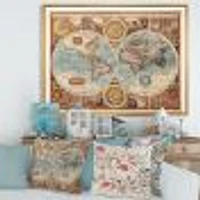 Ancient Map of The World VIII Wall Art