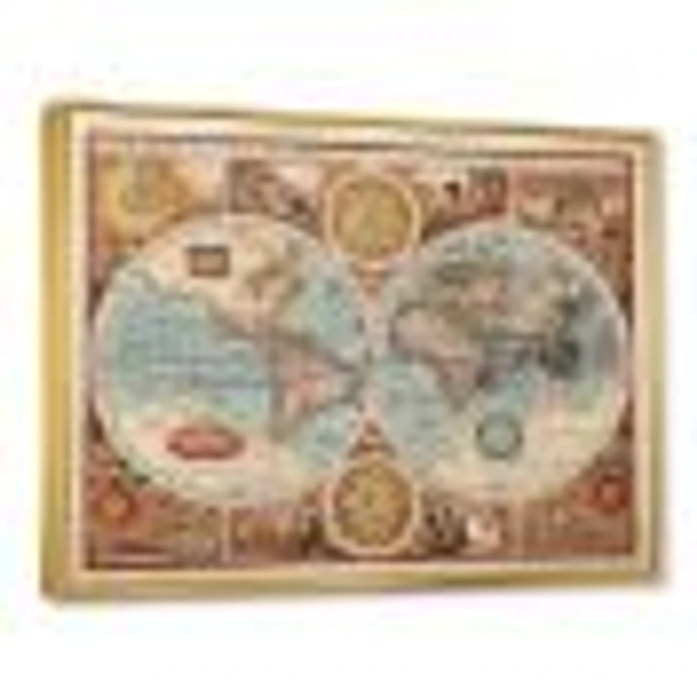 Ancient Map of The World VIII Wall Art