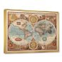 Ancient Map of The World VIII Wall Art