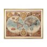 Ancient Map of The World VIII Wall Art