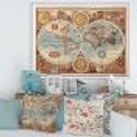 Ancient Map of The World VIII Wall Art