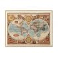 Ancient Map of The World VIII Wall Art