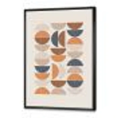 Abstract Sun and Moon S Blue Orange  Wall Art