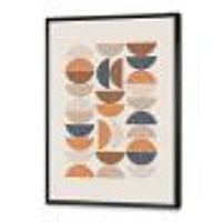 Toile « Abstract Sun and Moon S Blue Orange »