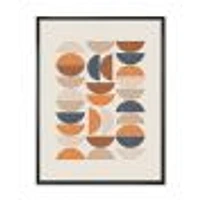 Toile « Abstract Sun and Moon S Blue Orange »