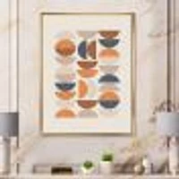 Toile « Abstract Sun and Moon S Blue Orange »