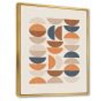 Toile « Abstract Sun and Moon S Blue Orange »