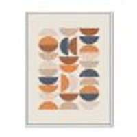 Toile « Abstract Sun and Moon S Blue Orange »