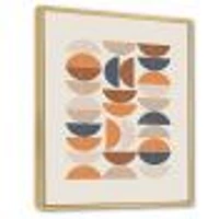 Toile « Abstract Sun and Moon S Blue Orange »