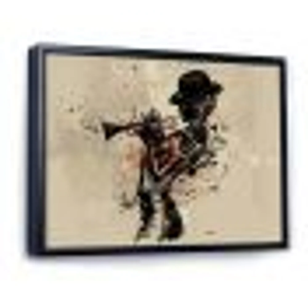 Woman Playing Jazz Trumpet  Wall Art