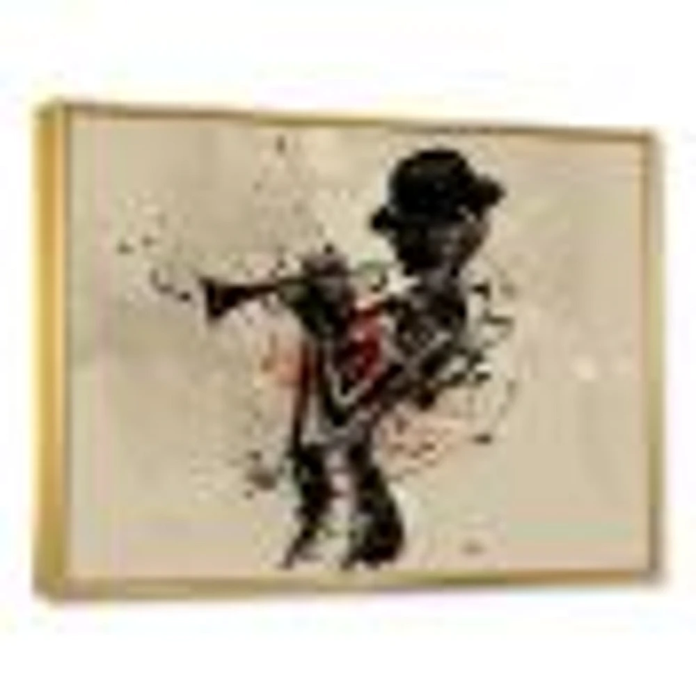 Woman Playing Jazz Trumpet  Wall Art