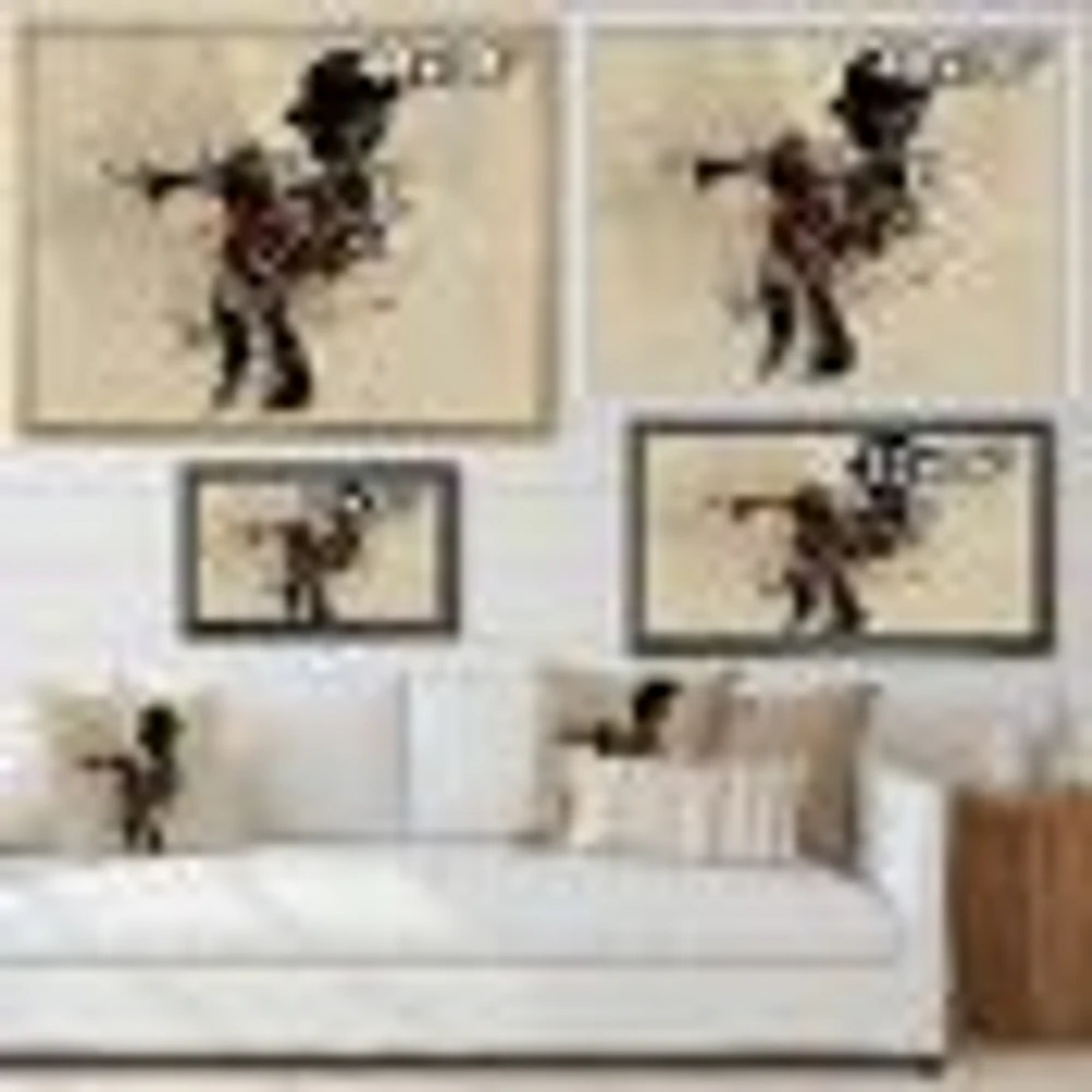 Woman Playing Jazz Trumpet  Wall Art