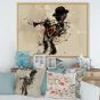 Woman Playing Jazz Trumpet  Wall Art