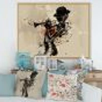 Woman Playing Jazz Trumpet  Wall Art